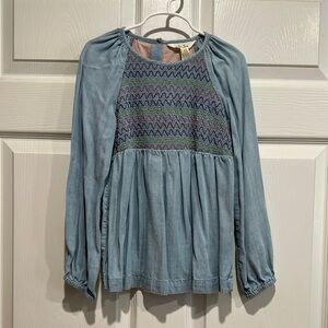 Matilda Jane Blue Embroidered Girls Top